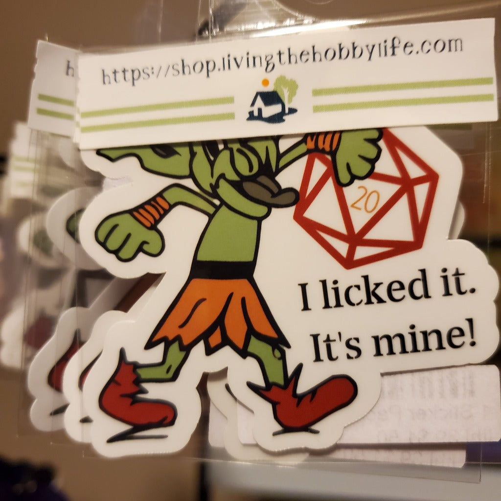 Dice Goblin Sticker - I liked it. It's mine.