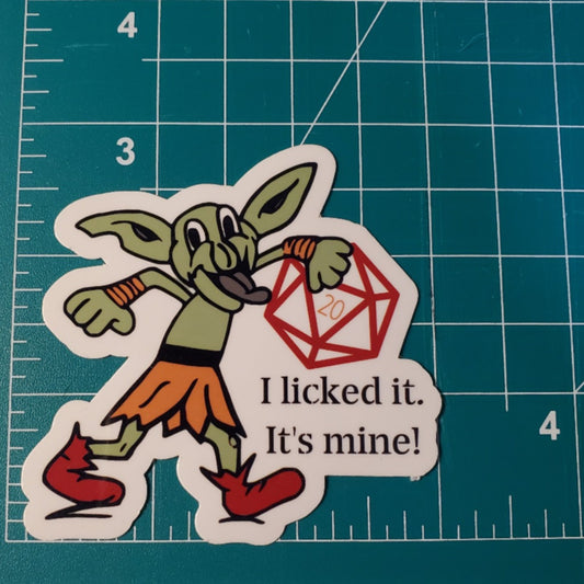 Dice Goblin Sticker - I liked it. It's mine.