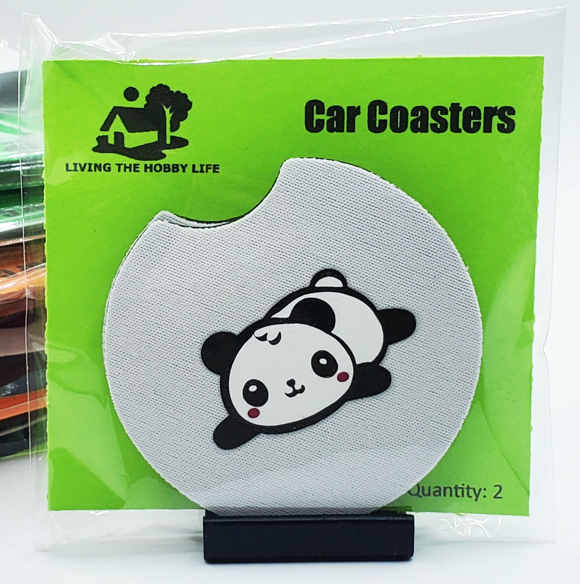 Panda Car Coasters, Set of 2 – Living the Hobby Life