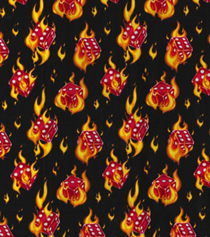 Flaming Dice Scrunchie