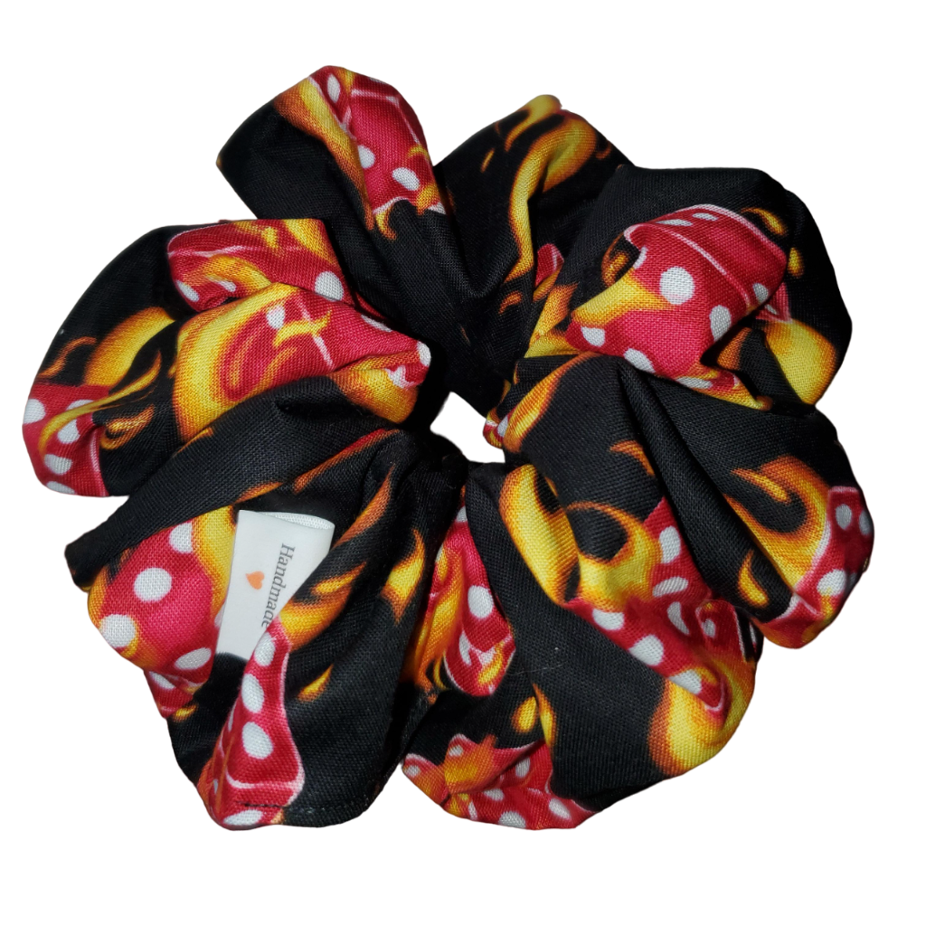 Flaming Dice Scrunchie