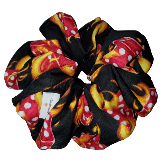 Flaming Dice Scrunchie